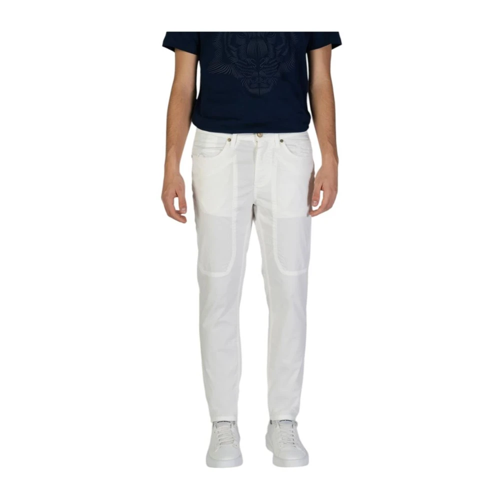 Jeckerson Witte Katoenen Slim Broek Collectie White Heren
