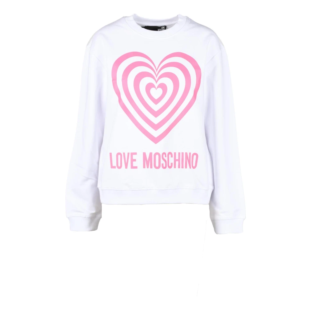 Love Moschino Katoenen Gebreide Trui White Dames