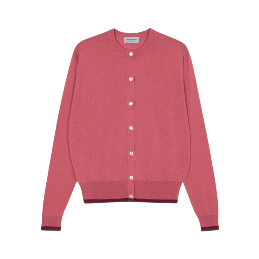 John Smedley Stijlvolle Gebreide Vest voor Vrouwen Pink Dames