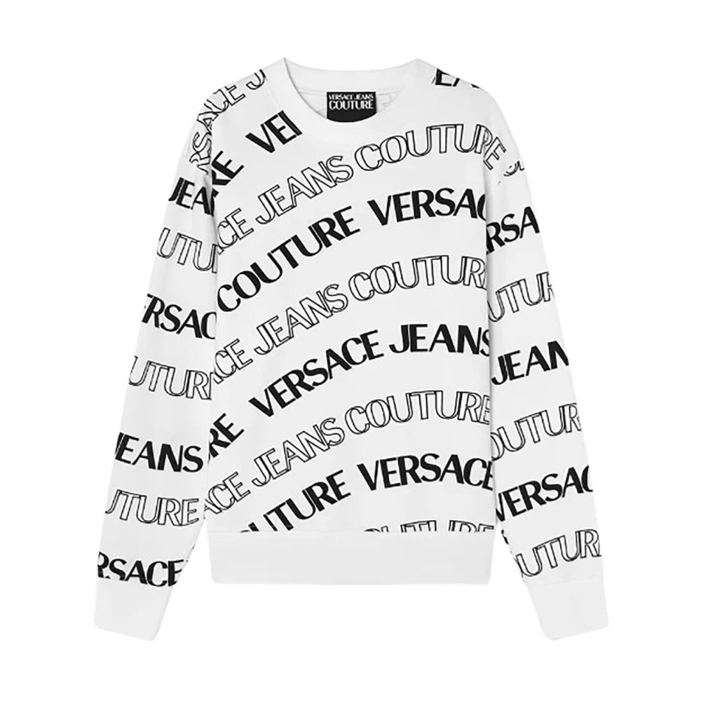 Versace Jeans Couture LogoWave Crewneck Sweatshirt White Heren
