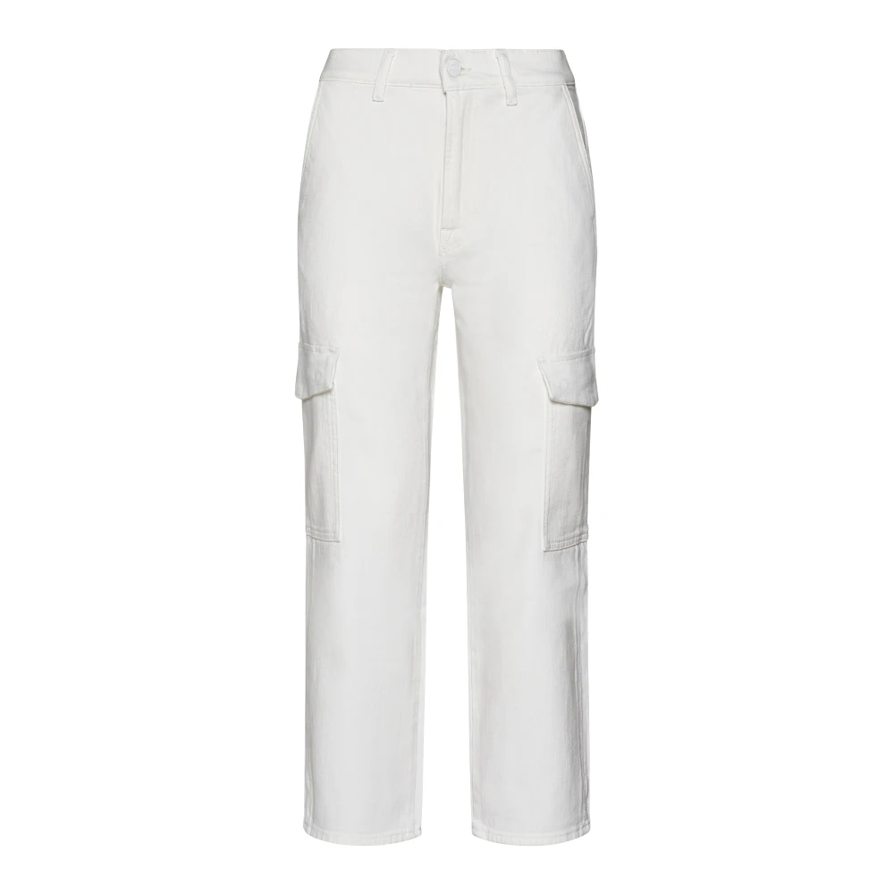 7 For All Mankind Witte Cargo Jeans Whisper White Dames