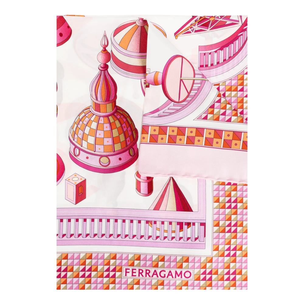 Salvatore Ferragamo Zijden sjaal Pink Dames