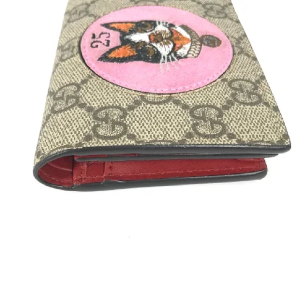 Gucci Vintage Pre-owned Canvas wallets Beige Dames