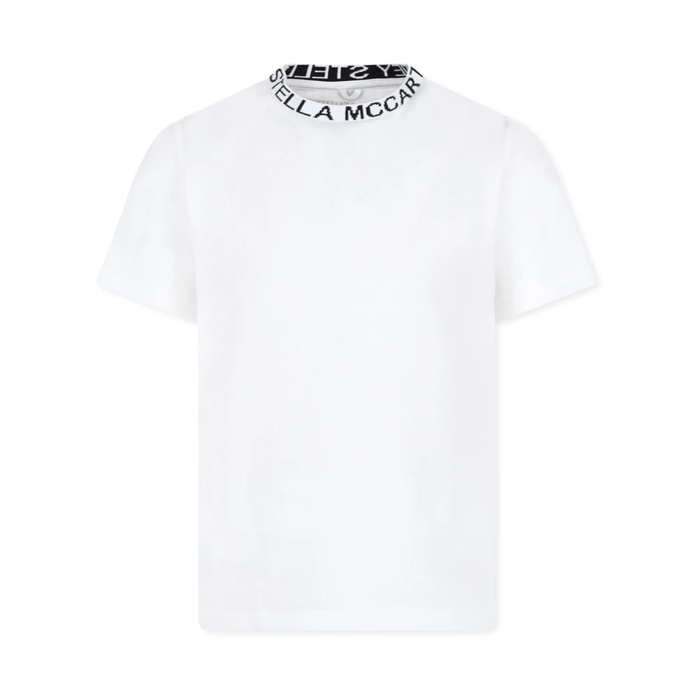 Stella Mccartney Unisex Kids White Kids Short Sleeve T-Shirts, 10 Y, Cotton Short Sleeve T-Shirt