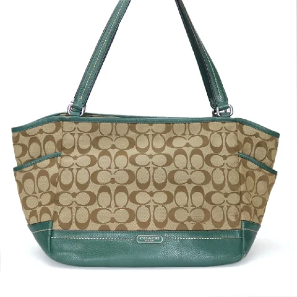 Coach Pre-owned Canvas shoulder-bags Green Dames