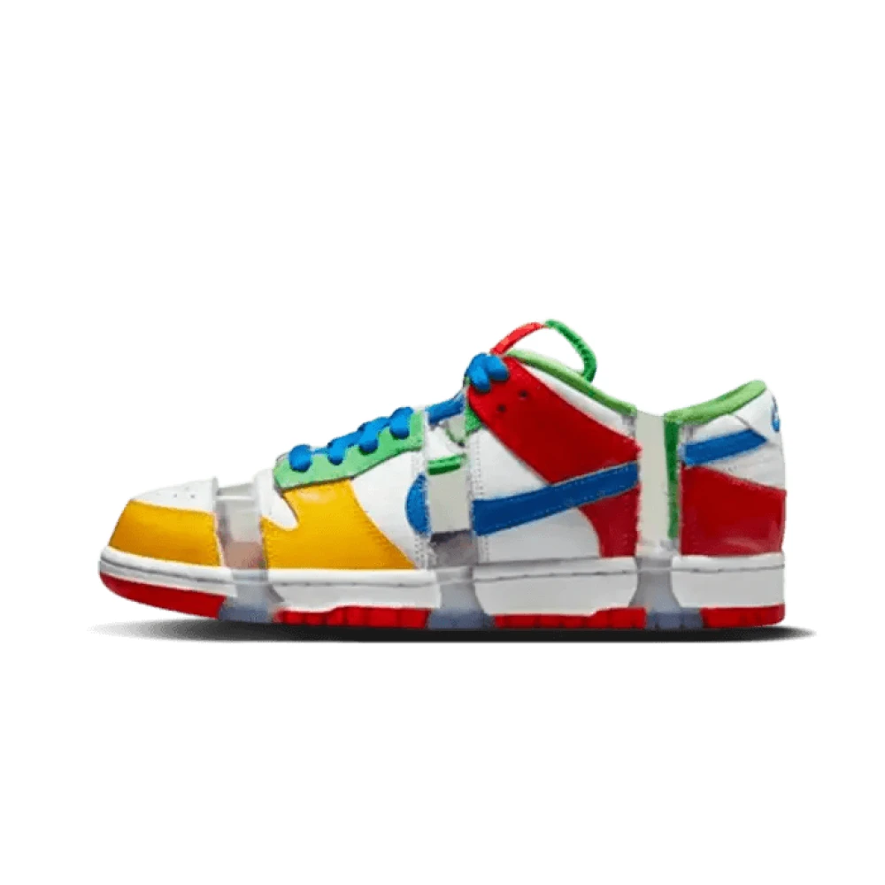 Nike Men's Multicolor Colorful Ebay Dunk Low Og Skate Shoes - Skateboarding - 9 Uk - Sport