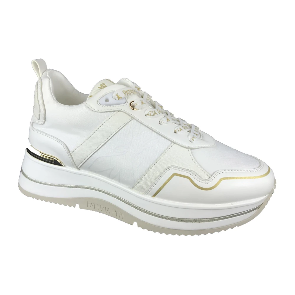 Patrizia Pepe Stijlvolle Sneakers Elevate Game Fashion-Forward Dames Schoenen Wit