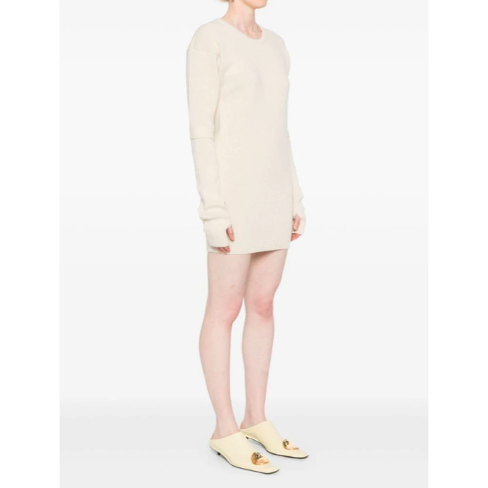 Lemaire Jurk met afneembare mouwen licht crème Beige Dames