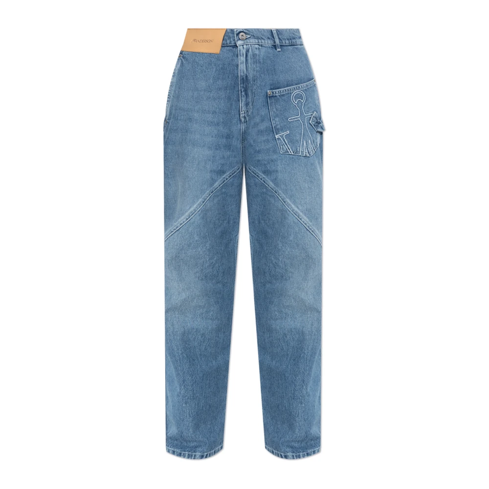 JW Anderson Jeans met logo Blue Dames