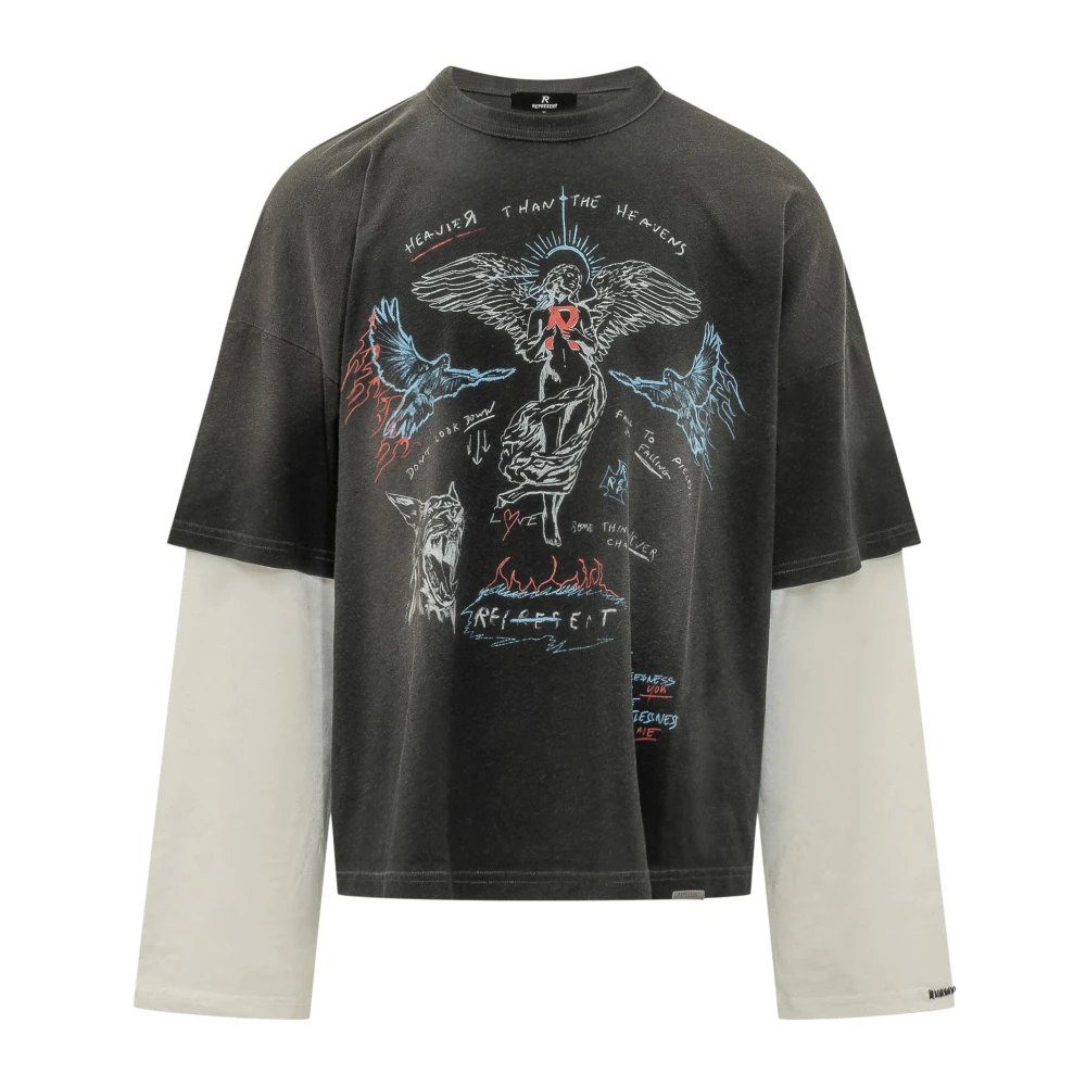 Represent Uomo Nero - T-Shirt A Maniche Lunghe Heavier Than The Heavens - Tops - M - Immagine 4