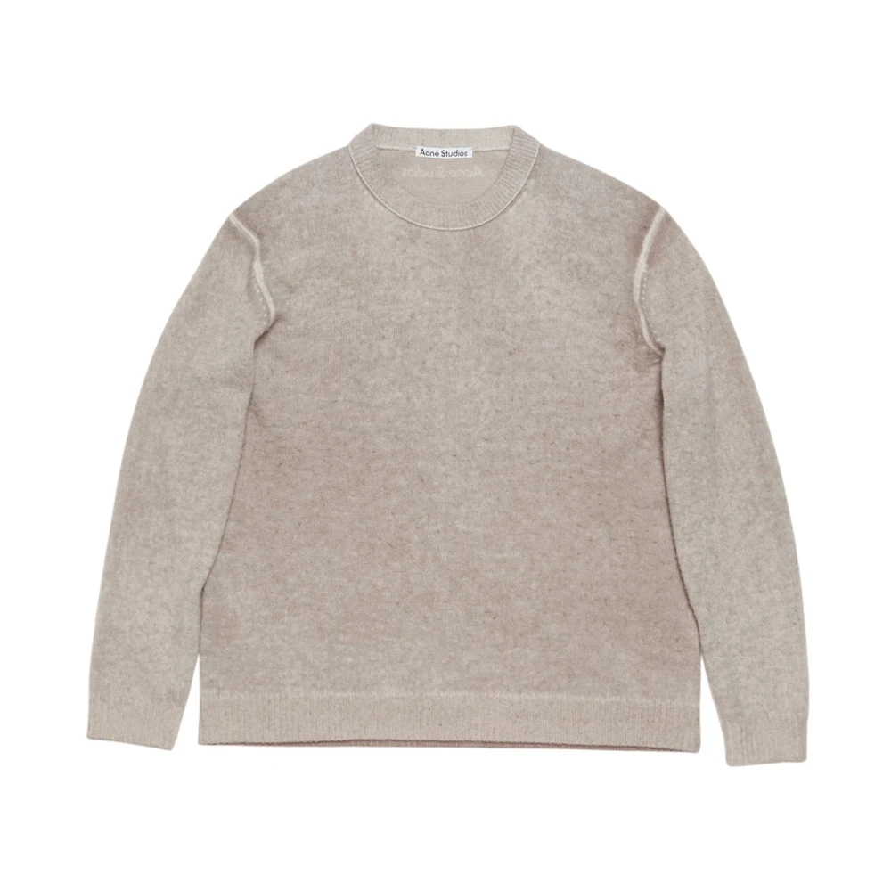Acne Studios Beige Gebreide Trui Beige Heren