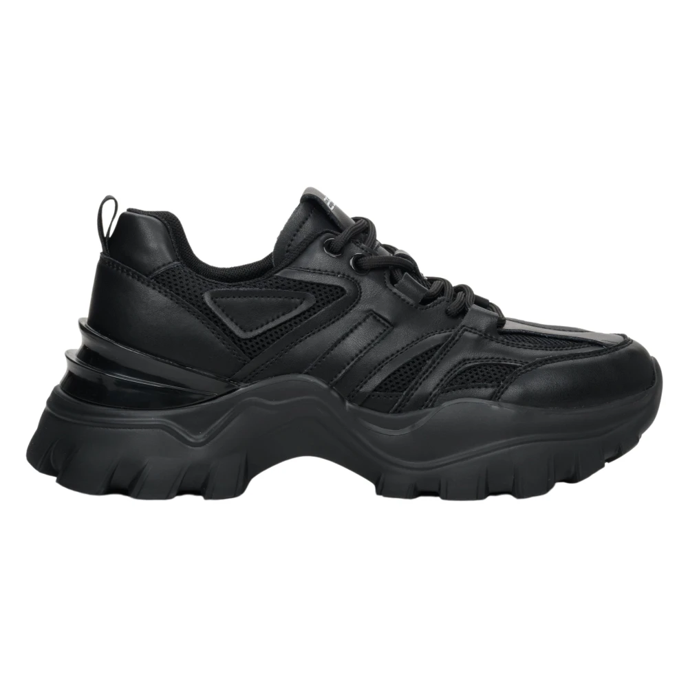 Estro Svarta Chunky Platform Sneakers Black, Dam