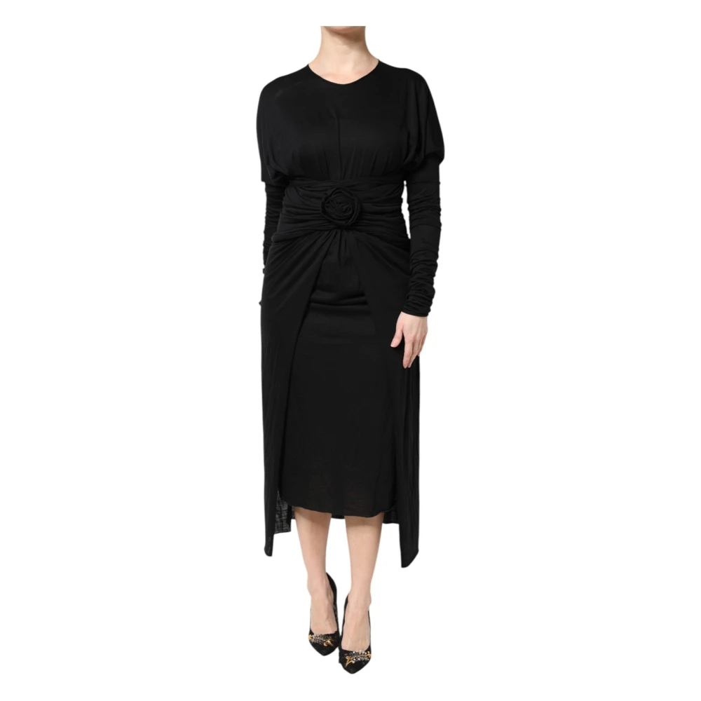 Dolce & Gabbana Women's Black Sheath Midi Dress - Midi Dresses - Xs - Dresses