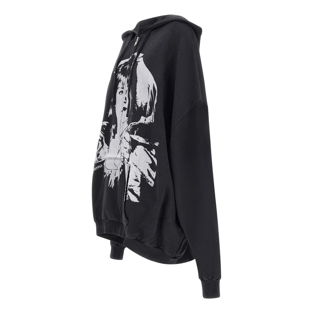 Vaquera Zwarte katoenen sweatshirt met capuchon Black Dames