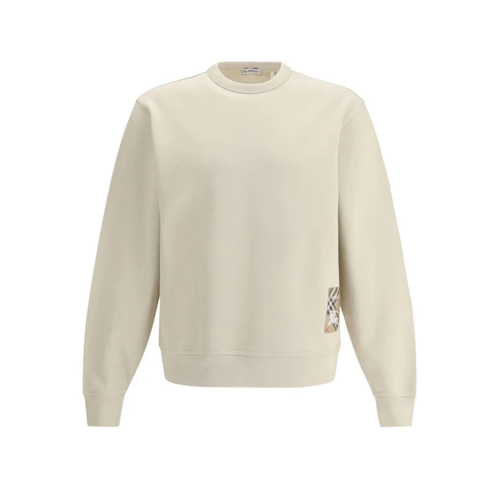 Burberry Logo Sweatshirt met Equestrian Knight Detail Beige Heren