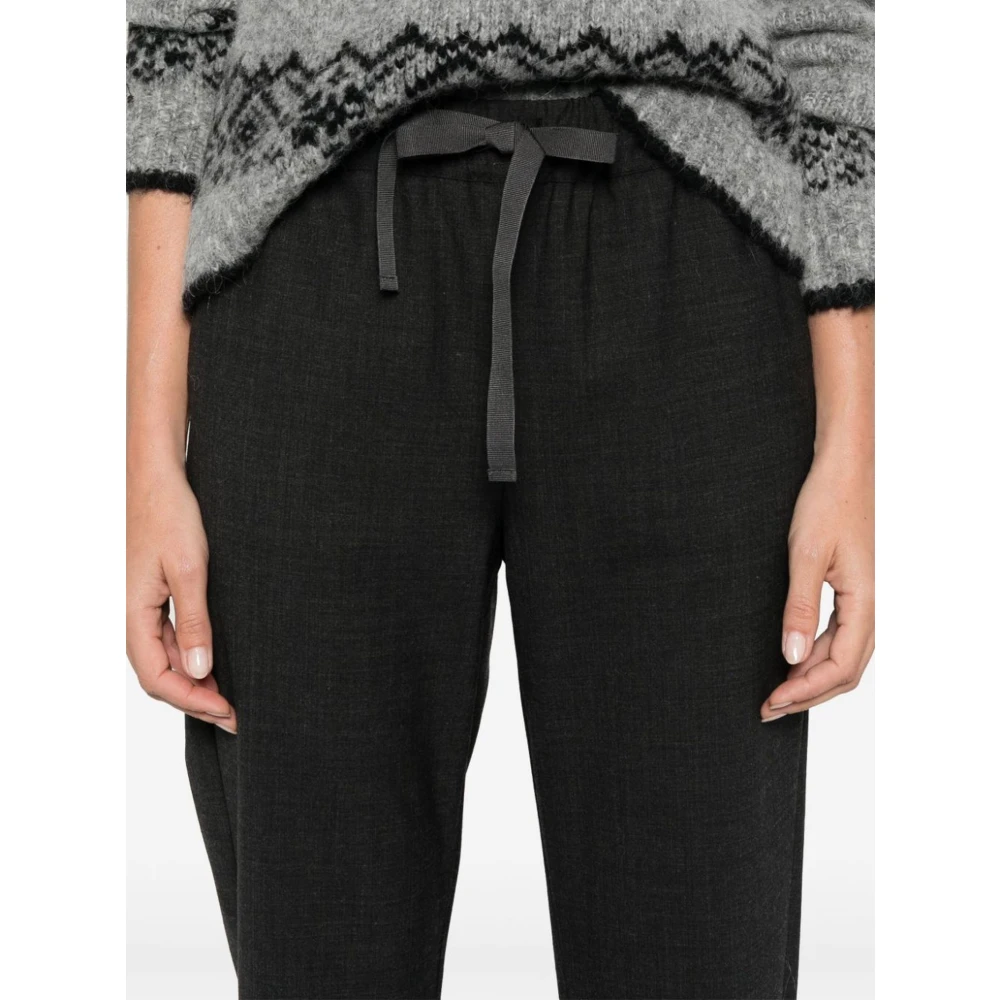 Semicouture Grijze Tapered Trekkoordbroek Gray Dames