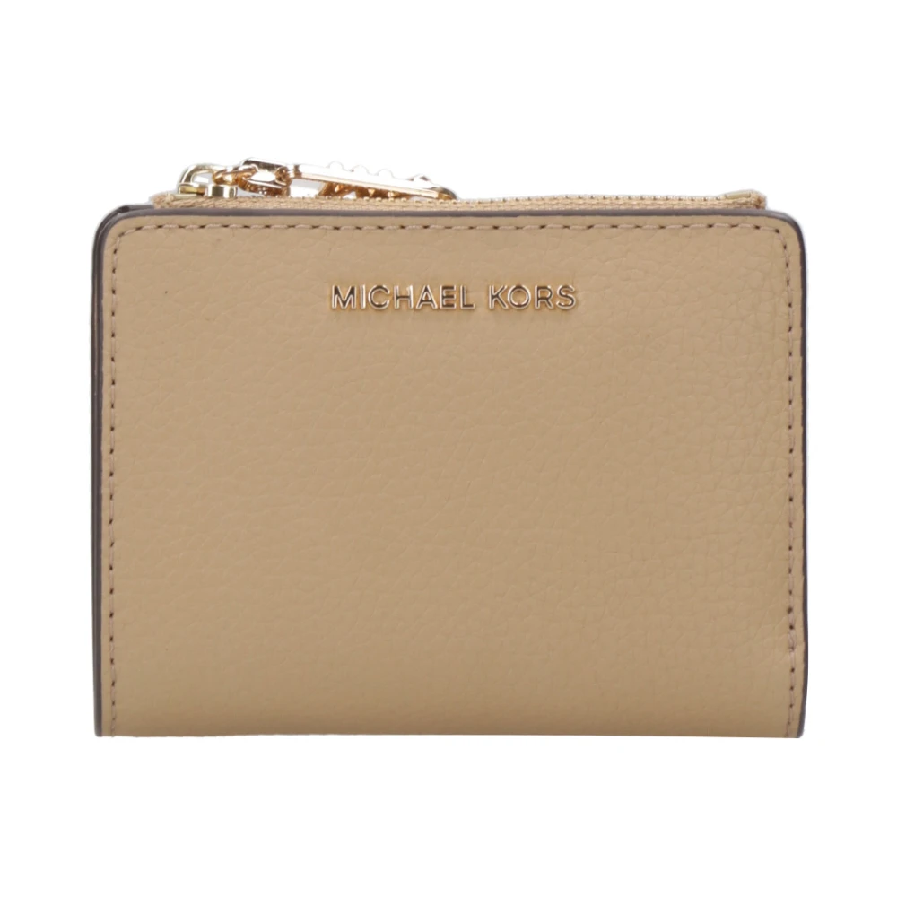 Michael Kors Portemonnee van Gelaagd Leder met Druksluiting Brown Dames