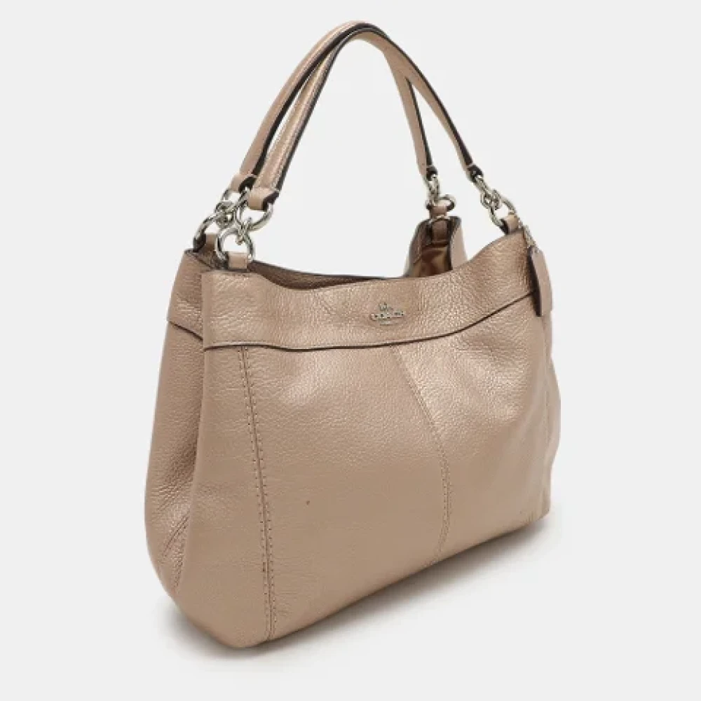 Coach Pre-owned Leather shoulder-bags Beige Dames