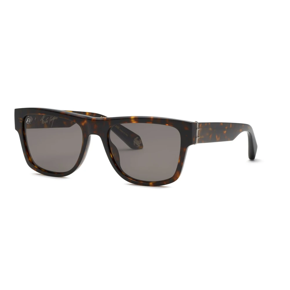 Roberto Cavalli Men's Brown Sunglasses, 57 Mm, Rectangular Havana Sunglasses