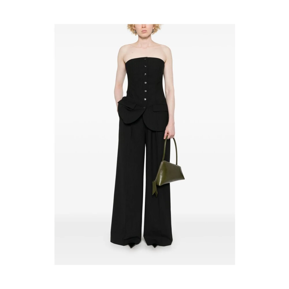 Birgitte Herskind Donkergrijze Geknoopte Broek Black Dames