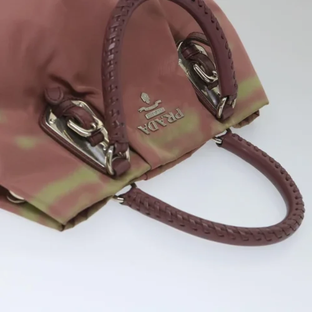 Prada Vintage Pre-owned Nylon handbags Pink Dames