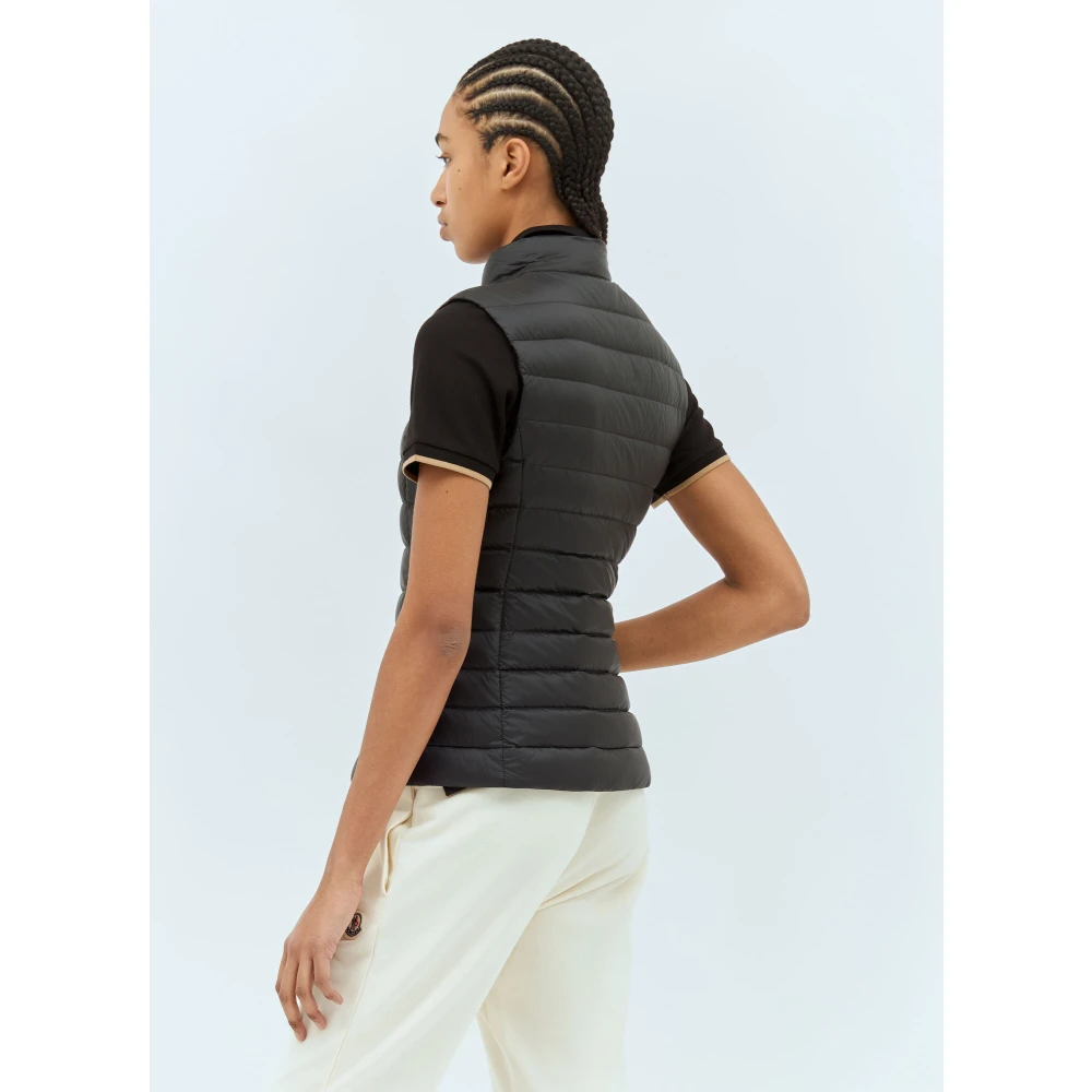 Moncler Lichtgewicht donsvest met gewatteerde voering Black Dames