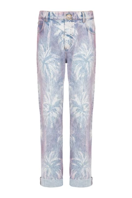Palm Tree Denim Boyfriend Jeans