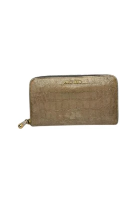 Pre-owned Vintage Croc-Embossed Wallet