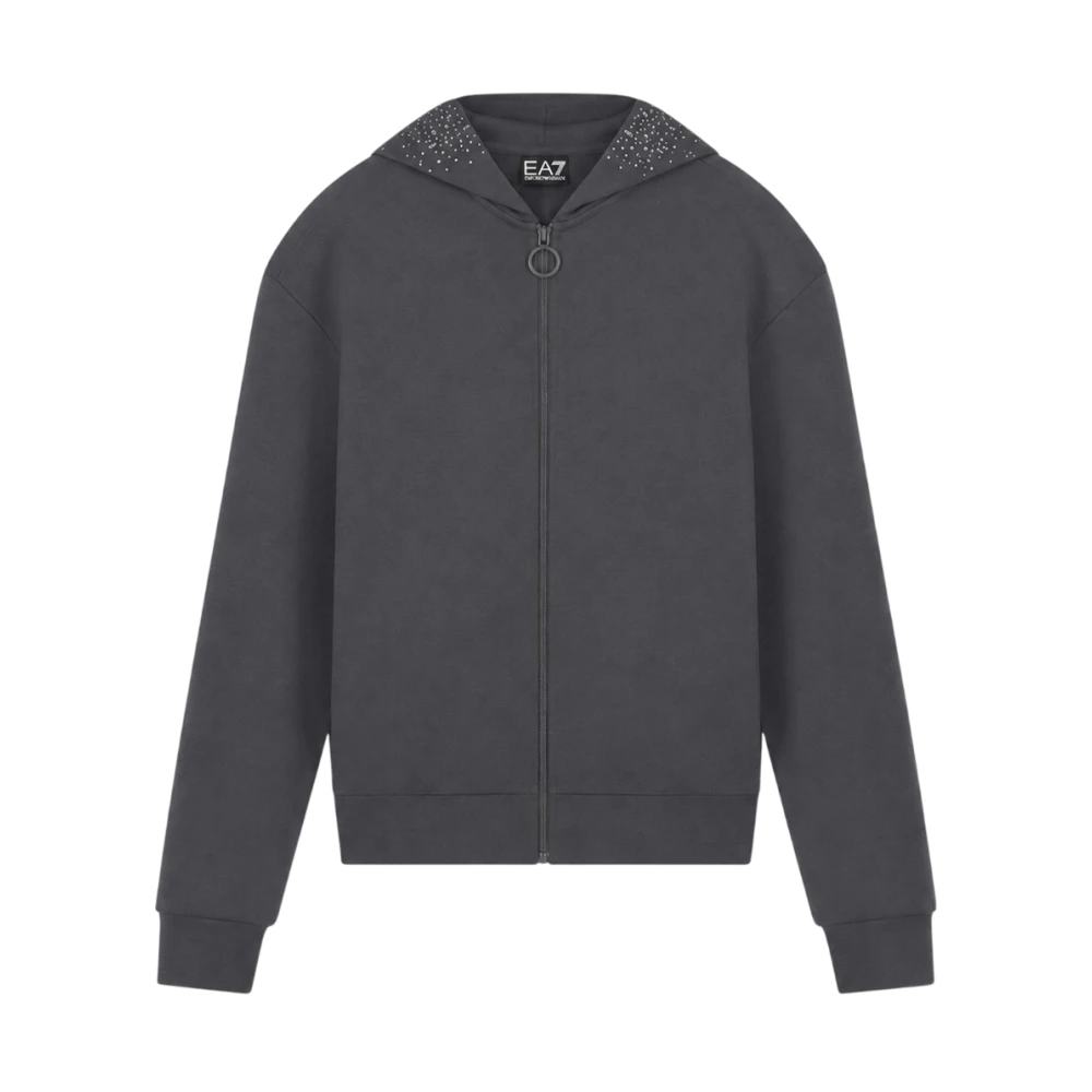 Ea7 Felpa Con Cerniera Precious Nero Donna XS - Immagine 2