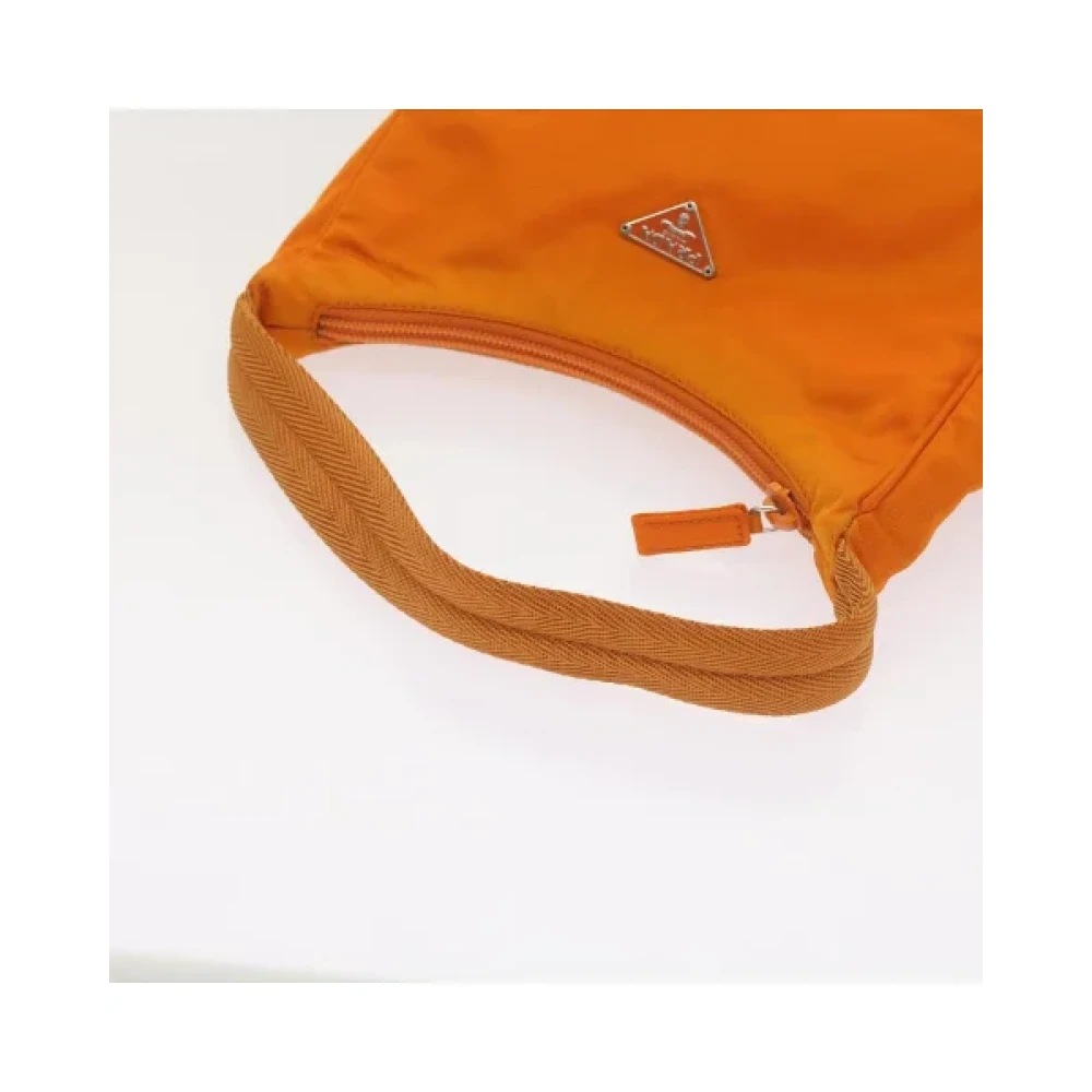 Prada Vintage Pre-owned Nylon handbags Orange Dames