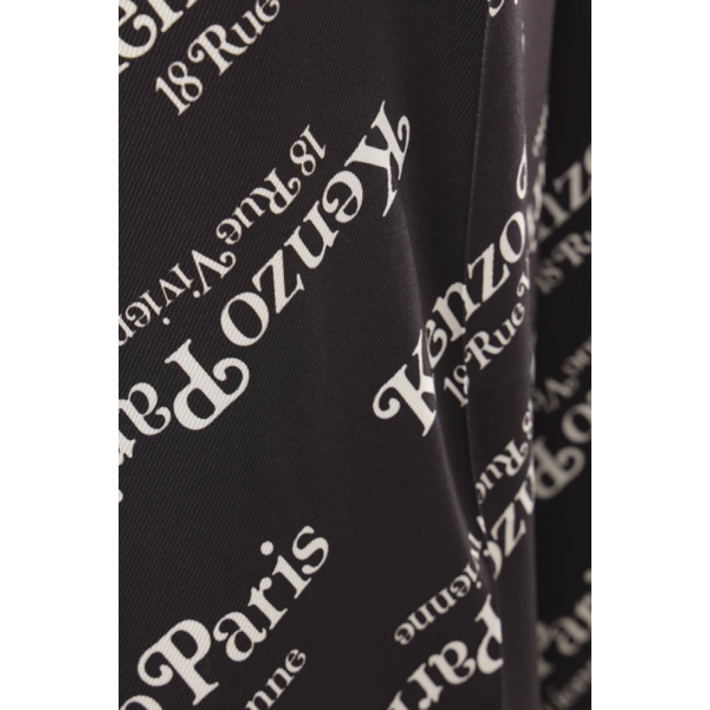 Kenzo Wijde Pijp Zwarte Broek Black Dames