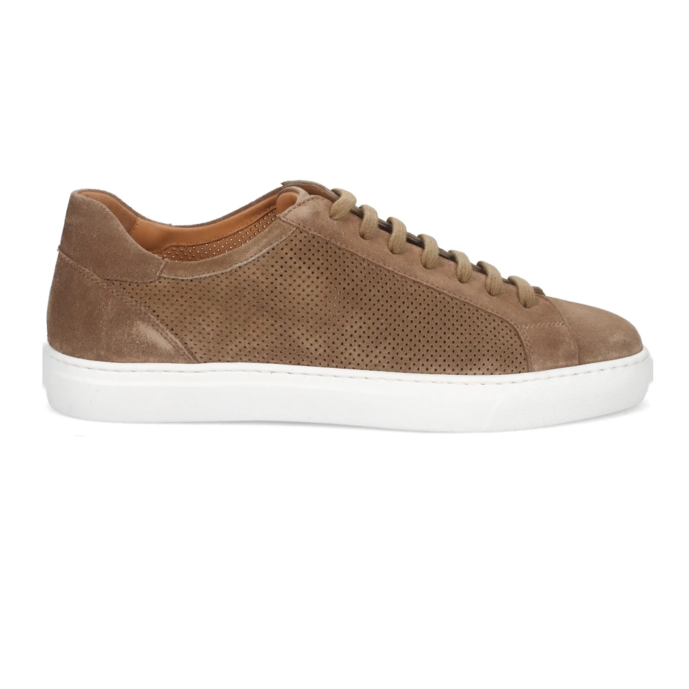 Rossano Bisconti Bruine Casual Geperforeerde Suède Schoenen Heren Schoenen