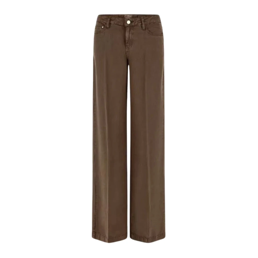 Guess , Wide Trousers, Female, Brown, W27, Palazzo Trousers
