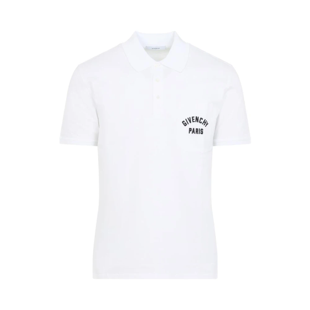 Givenchy Men's White Paris Logo Polo Shirt - Polo Shirts - L - Tops