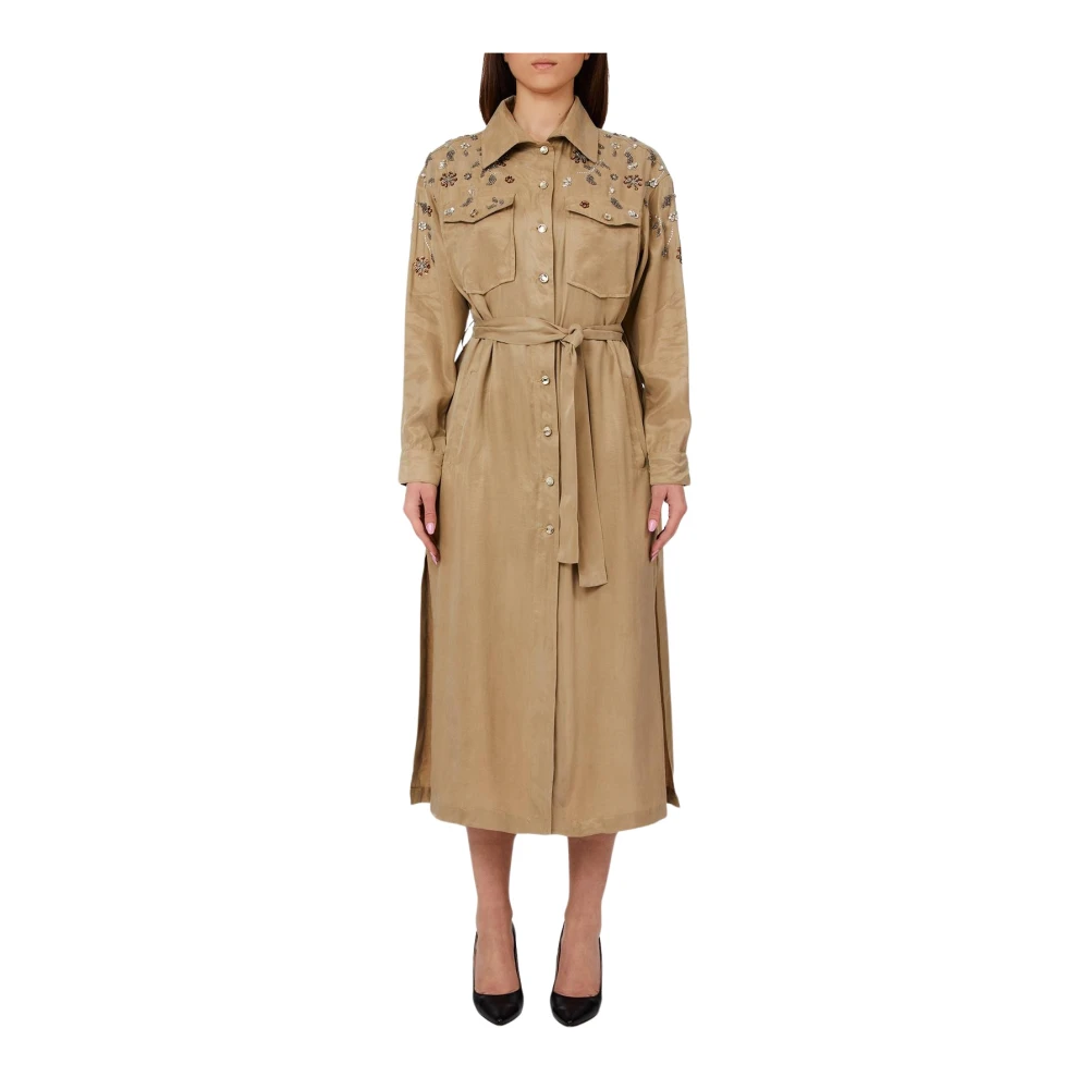 Liu Jo Femme Beige Robes, Taille: 38 Fr Robe Chemise