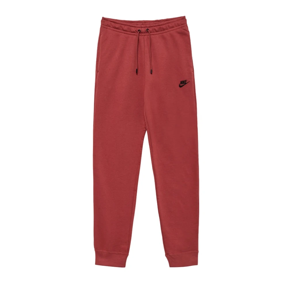 Nike Sportswear Sweatpants in effen kleur katoenen fleece Red Dames