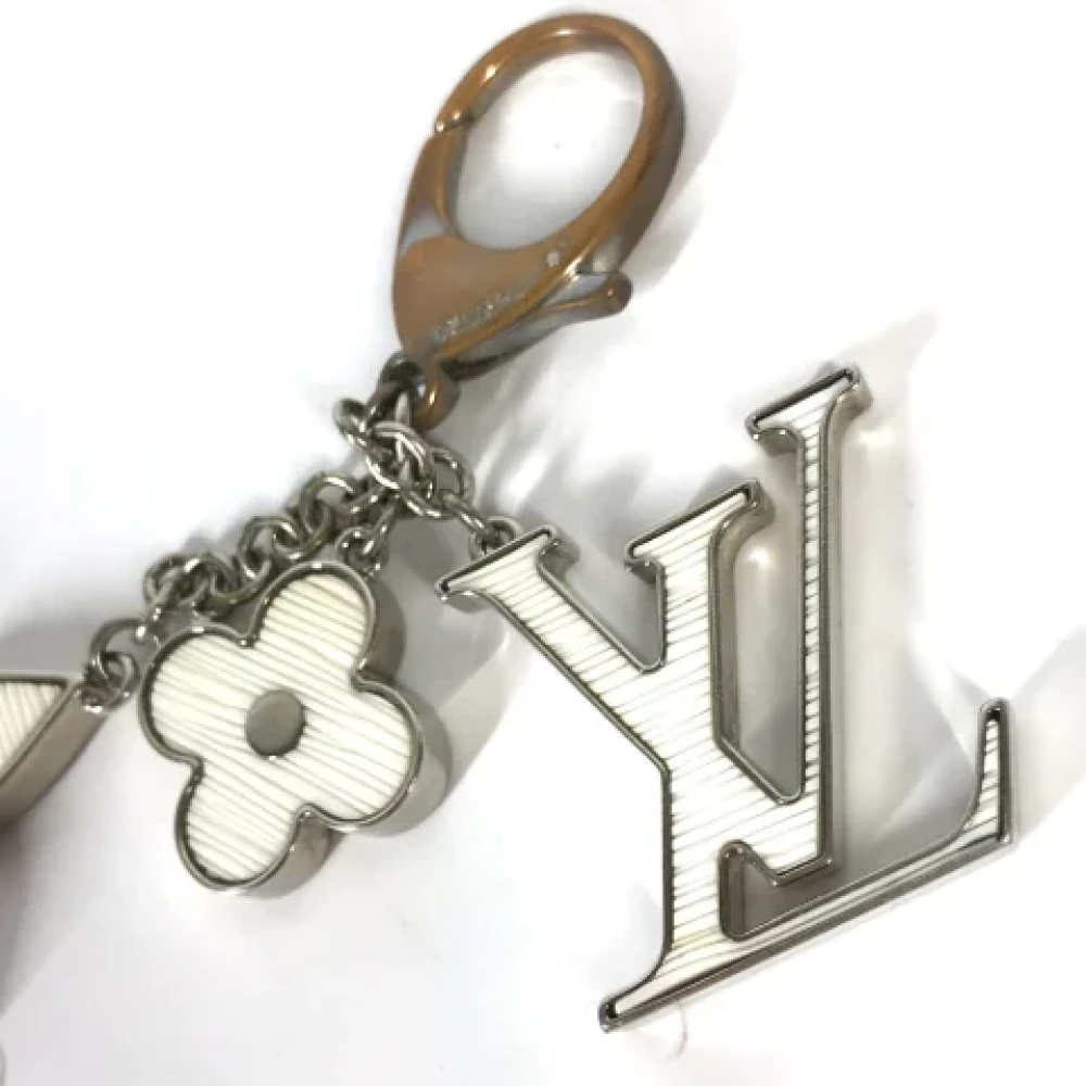 Louis Vuitton Vintage Pre-owned Fabric key-holders White Dames