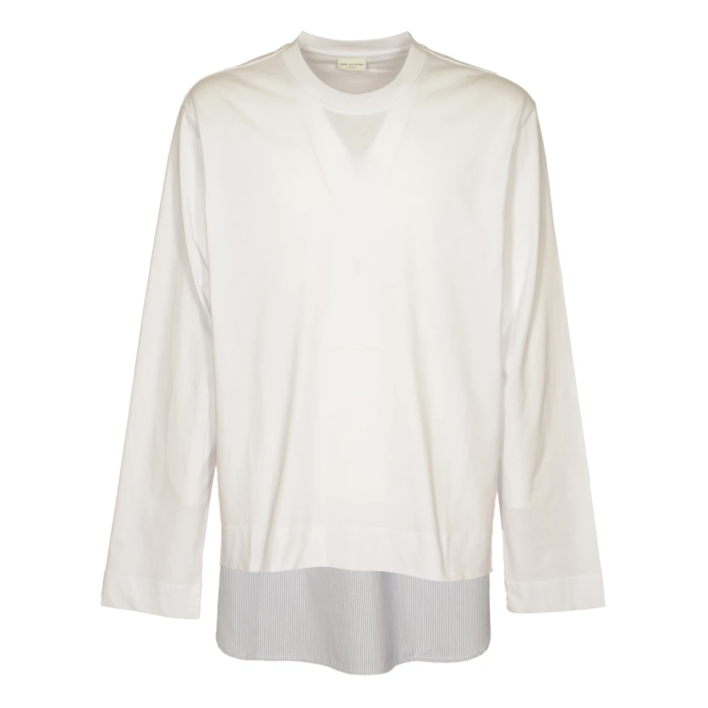Dries Van Noten Witte T-shirts en Polos Hemron White Heren