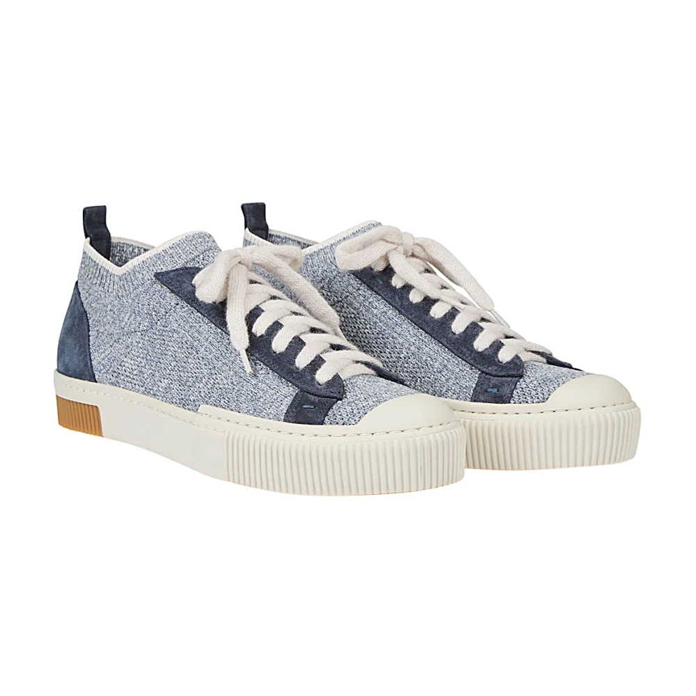 Eleventy Gebreide en Suède Sneakers