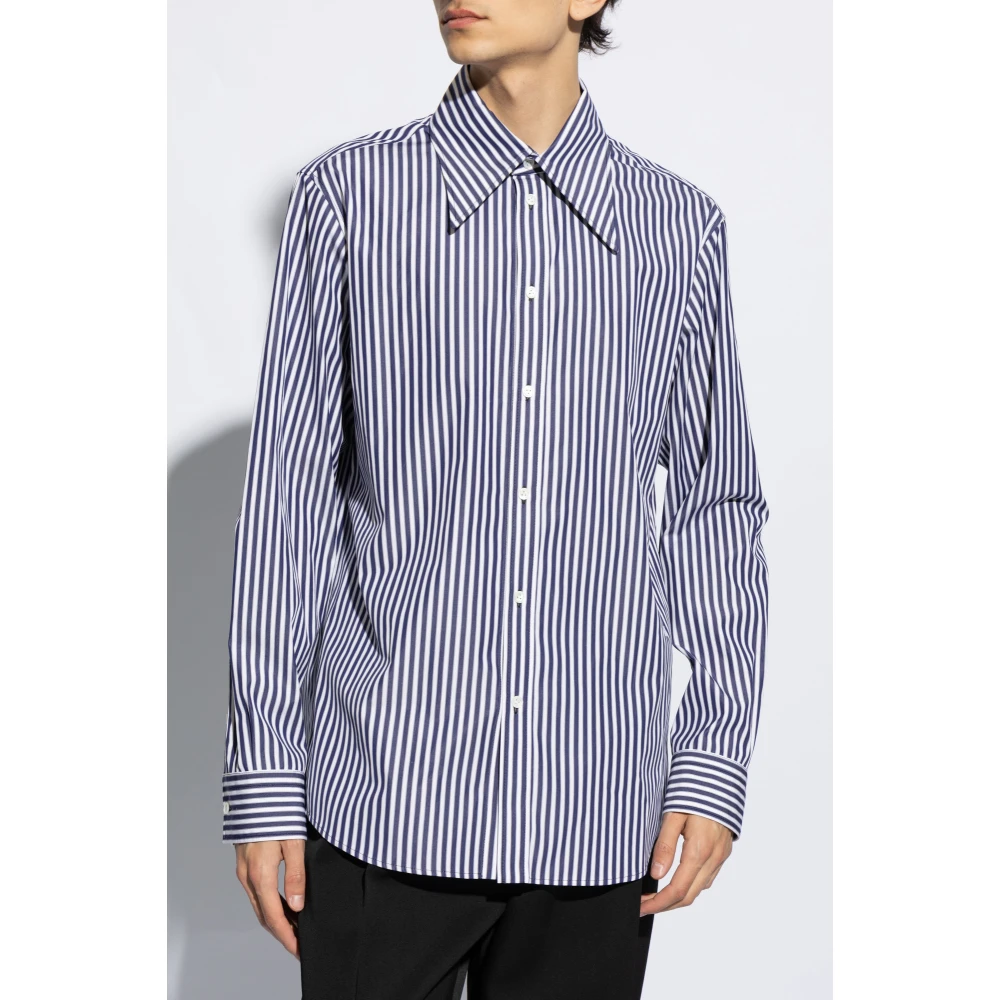 Bottega Veneta Gestreept patroon overhemd Blue Heren