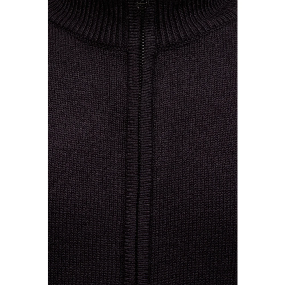 Joop! Blauwe Nacht Herenjas met Ritssluiting en Gebreid Schouderdetail Blue Heren