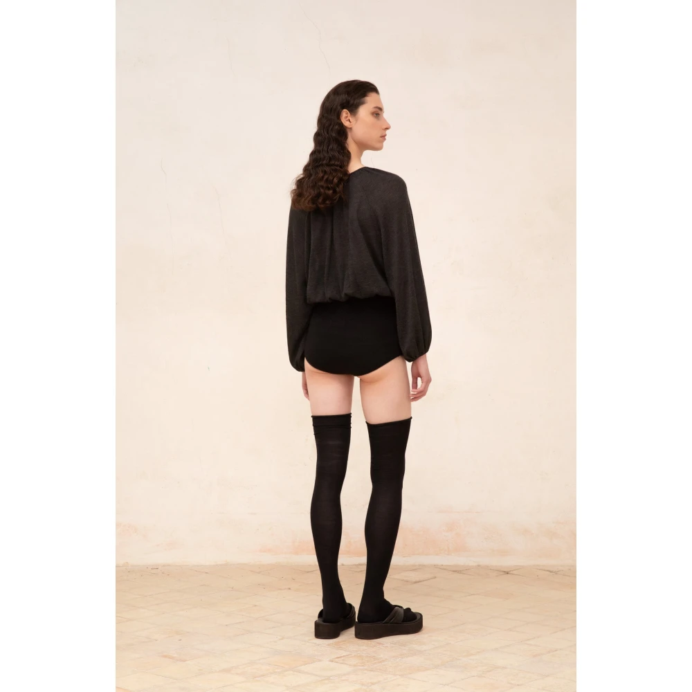 Cortana Hoge Taille Cashmere Culotte Black Dames