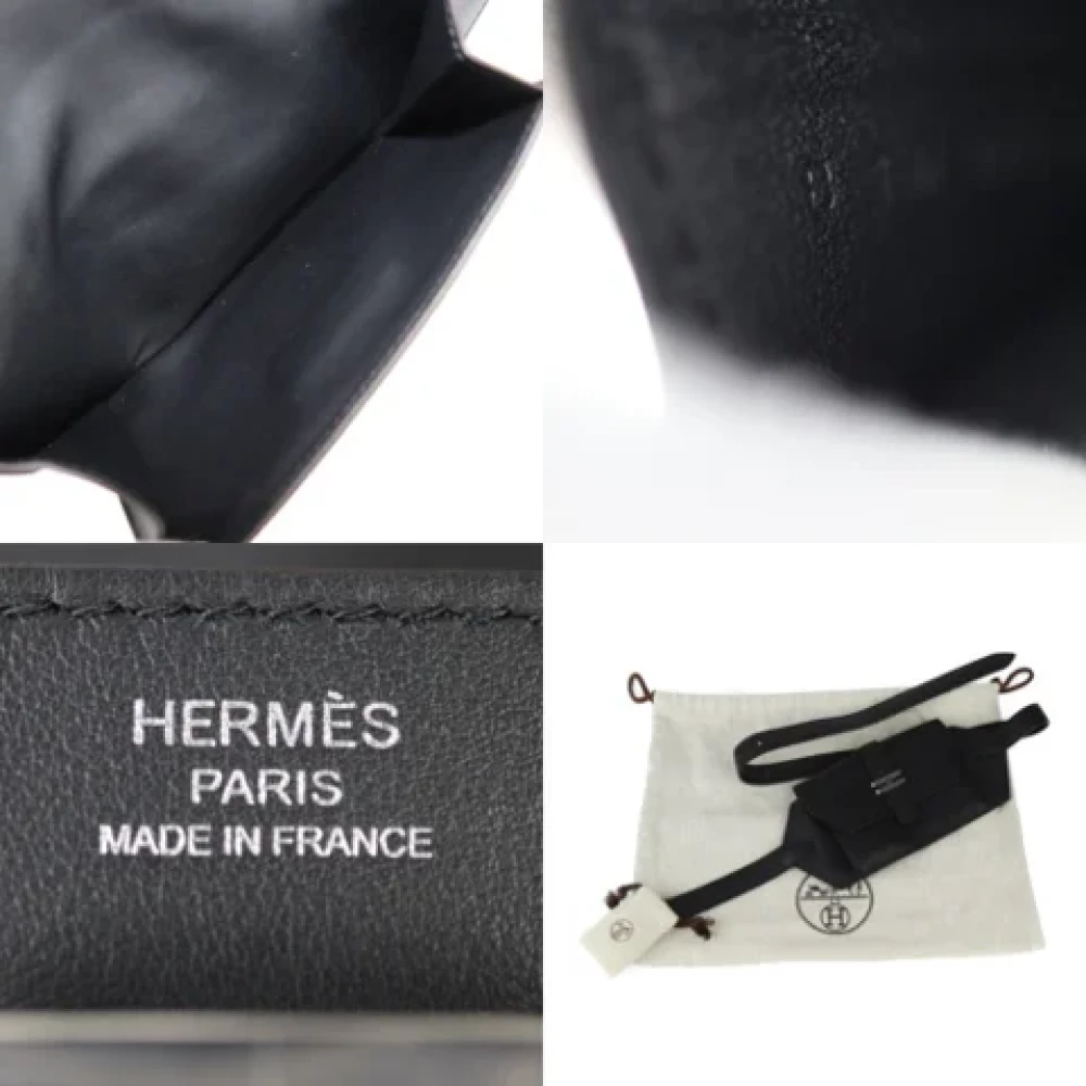 Hermès Vintage Pre-owned Leather crossbody-bags Black Dames