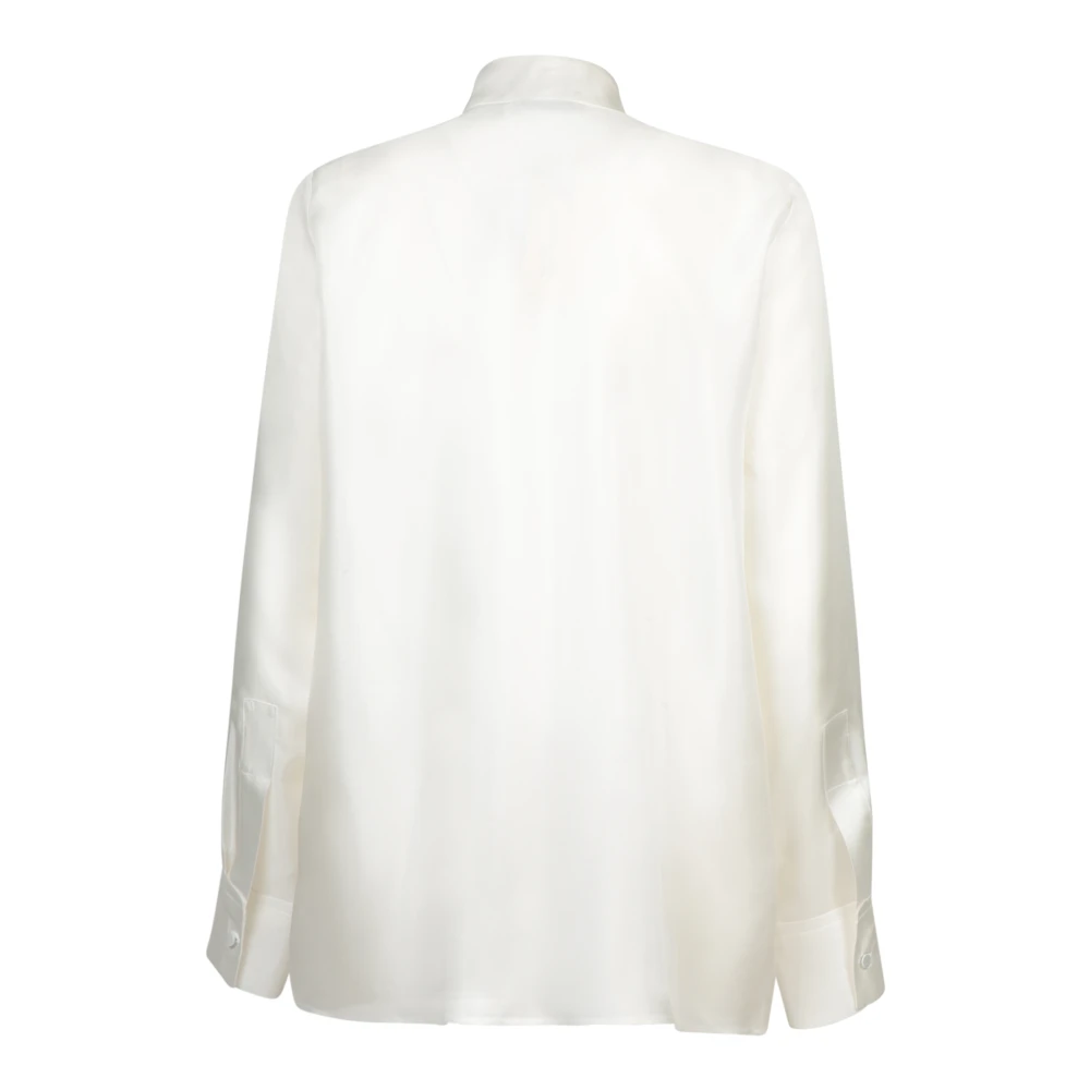 Blanca Vita Zijden Witte Blouse Chique Halsstrik White Dames