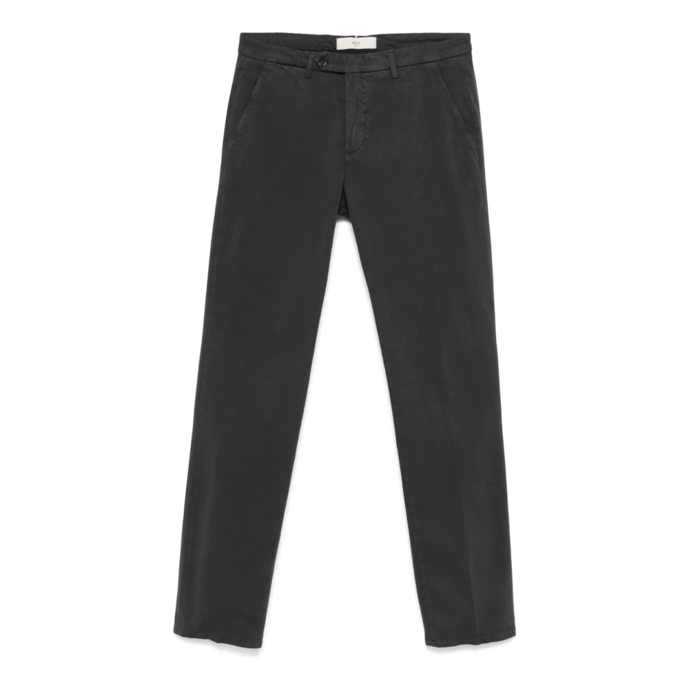Briglia Grijze Katoenmix Chino Rechte Pijp Gray Heren