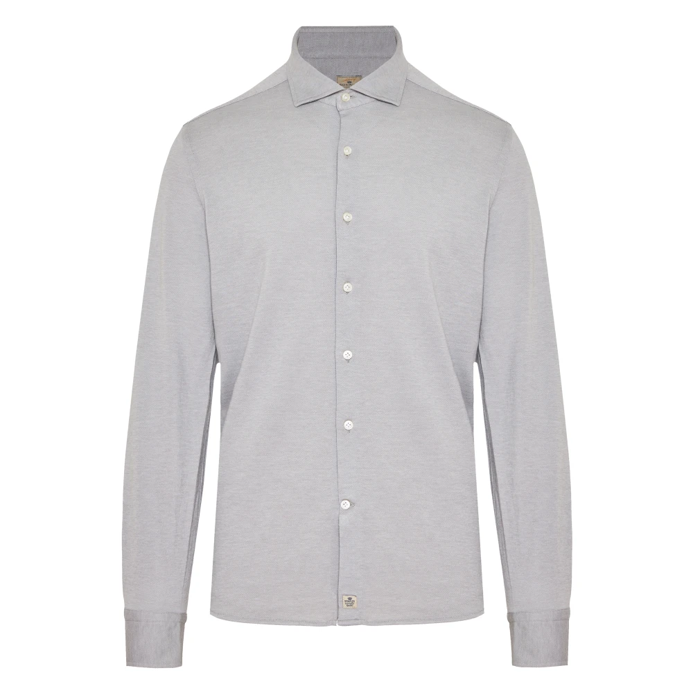 Sonrisa Katoen Lyocell Shirt Made in Italy Gray Heren
