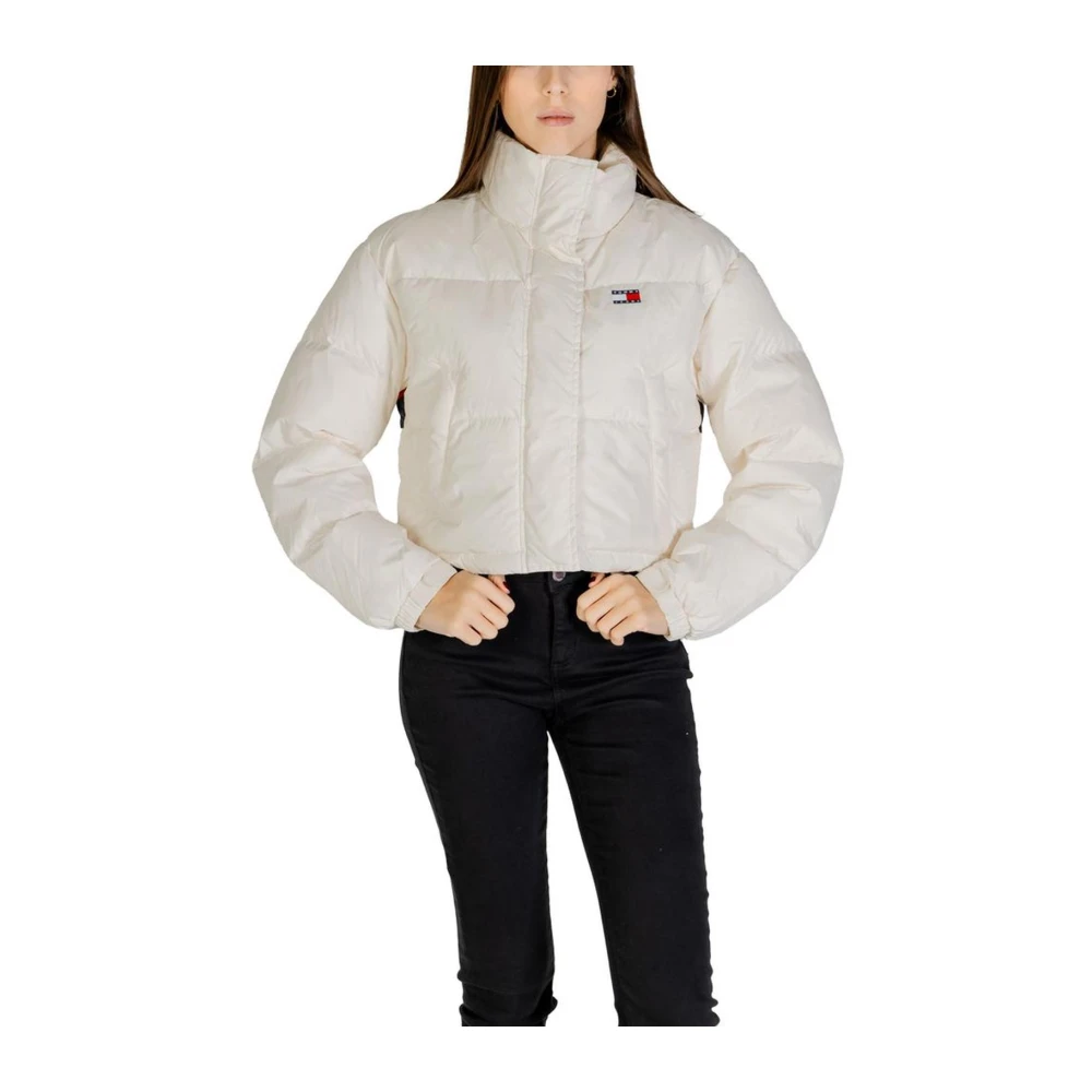Tommy Jeans Herfst Winter Dames Polyester Jas Collectie Beige Dames