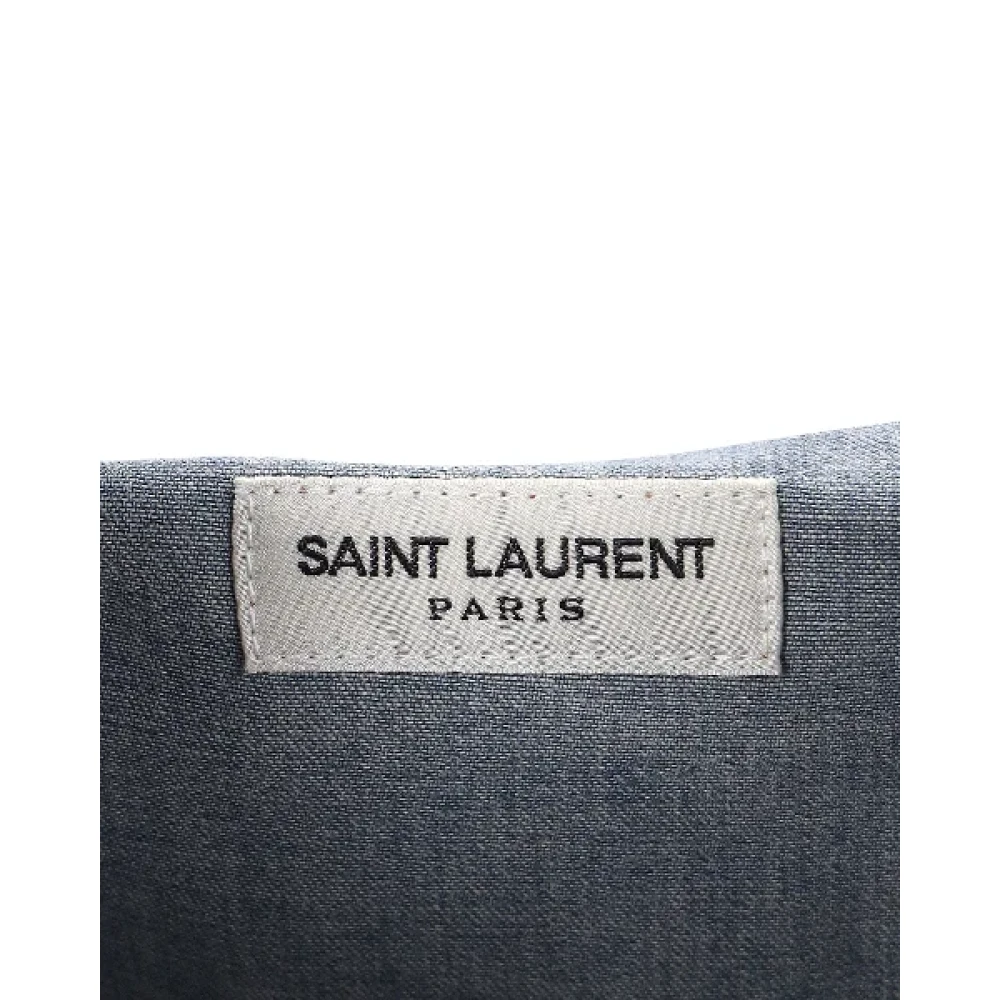 Saint Laurent Vintage Pre-owned Cotton tops Blue Heren