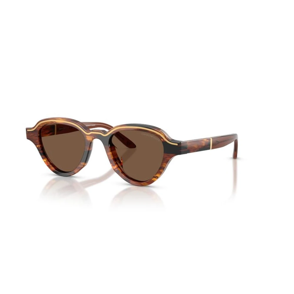Emporio Armani Men's Brown Sunglasses, 47 Mm, Irregular-Shaped Sunglasses