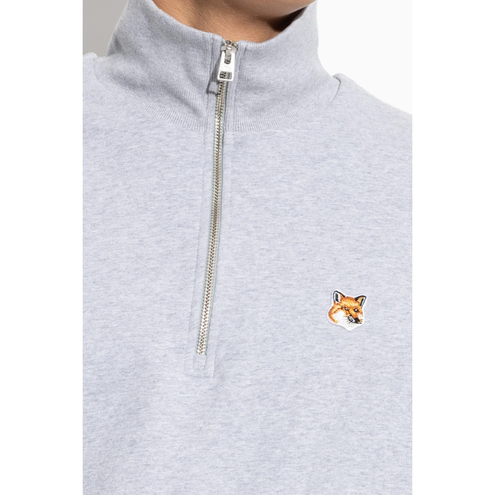 Maison Kitsuné Sweatshirt met ritssluiting Gray Heren